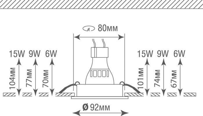 Точечный светильник Basis DL1521R1B Donolux