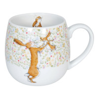 Кружка 400мл."I love you to the moon." коричневая