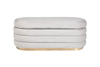 Банкетка с ящиком для хранения велюровая серая Банкетка с ящиком для хранения велюровая серая