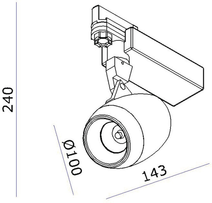 Трековый светильник Pluton DL18433/11WW-Track R White Donolux