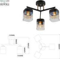 Потолочная люстра Isadora 9133-303 Rivoli Потолочная люстра Isadora 9133-303 Rivoli