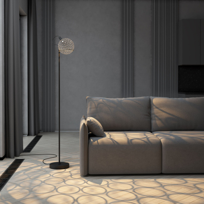 Торшер Gemini 80492/1 черный Eurosvet