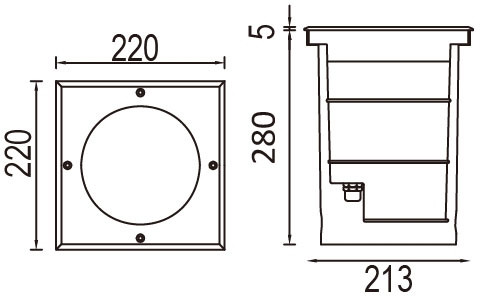 Встраиваемый светильник уличный  73205B SS Oasis Light