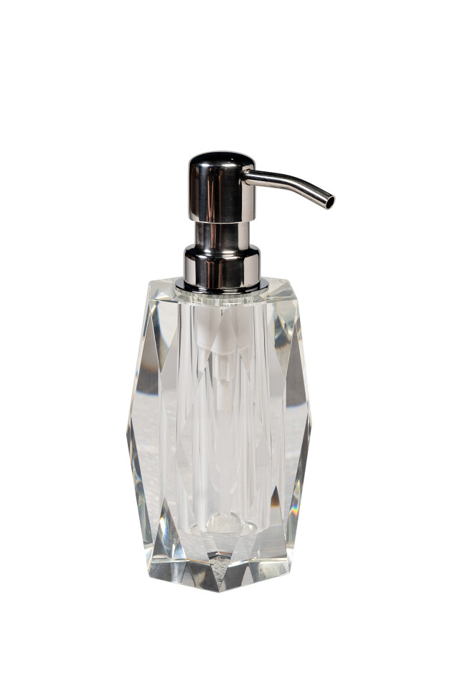 Диспенсер для мыла стеклянный прозрачный
