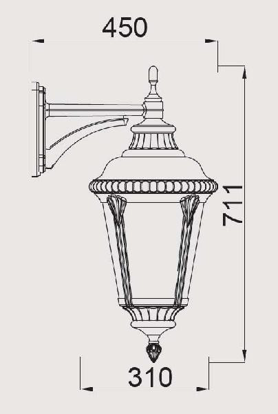 Настенный фонарь уличный  79752М Bl Oasis Light