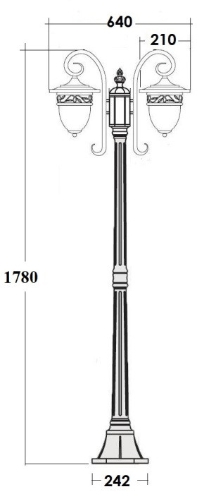 Наземный фонарь KRAKOV 1 L 87208LA/18L Gb Oasis Light