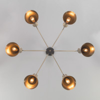 Потолочная люстра Glustin 316/6 латунь / черный Bogate's