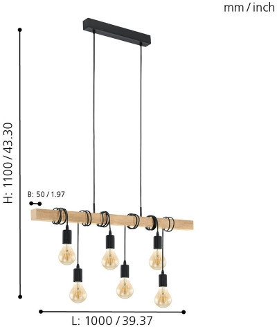 Подвесной светильник Townshend 95499 Eglo