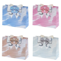 Пакет подарочный M (бумага 210г/м2, блок микс 12шт), L32 W10 H27 см, 4в.