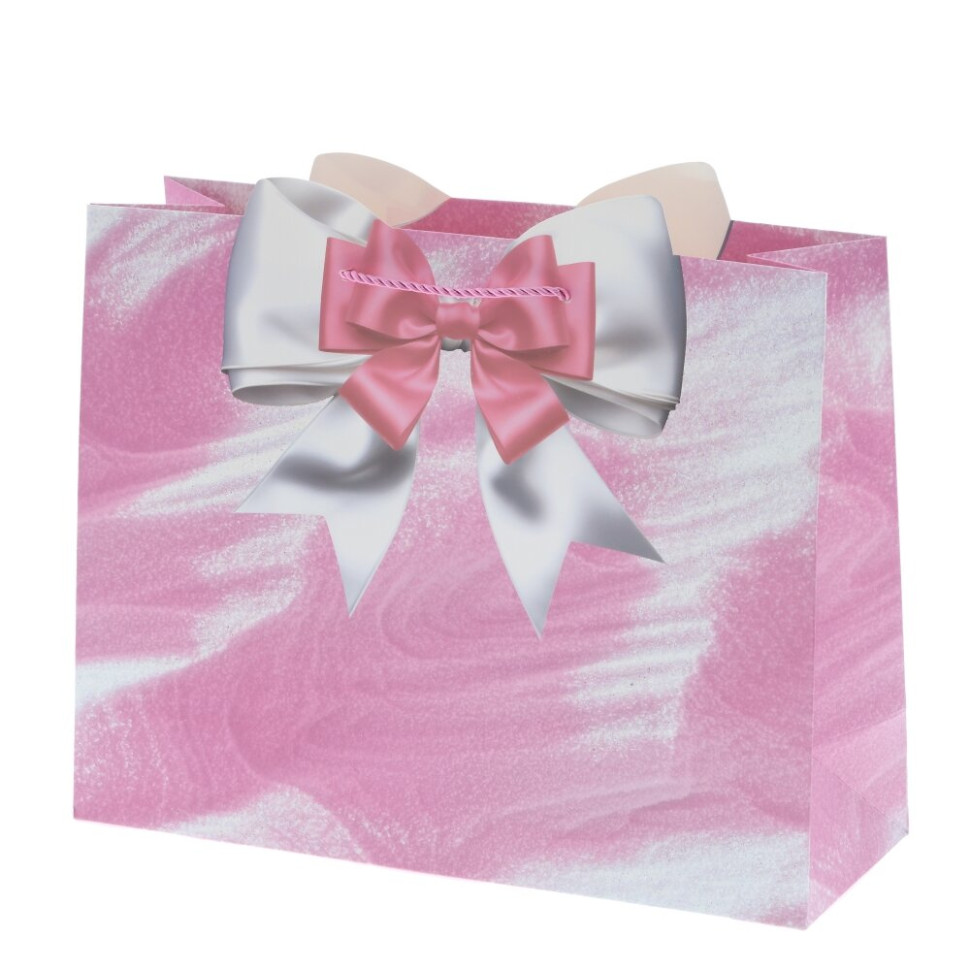 Пакет подарочный M (бумага 210г/м2, блок микс 12шт), L32 W10 H27 см, 4в.