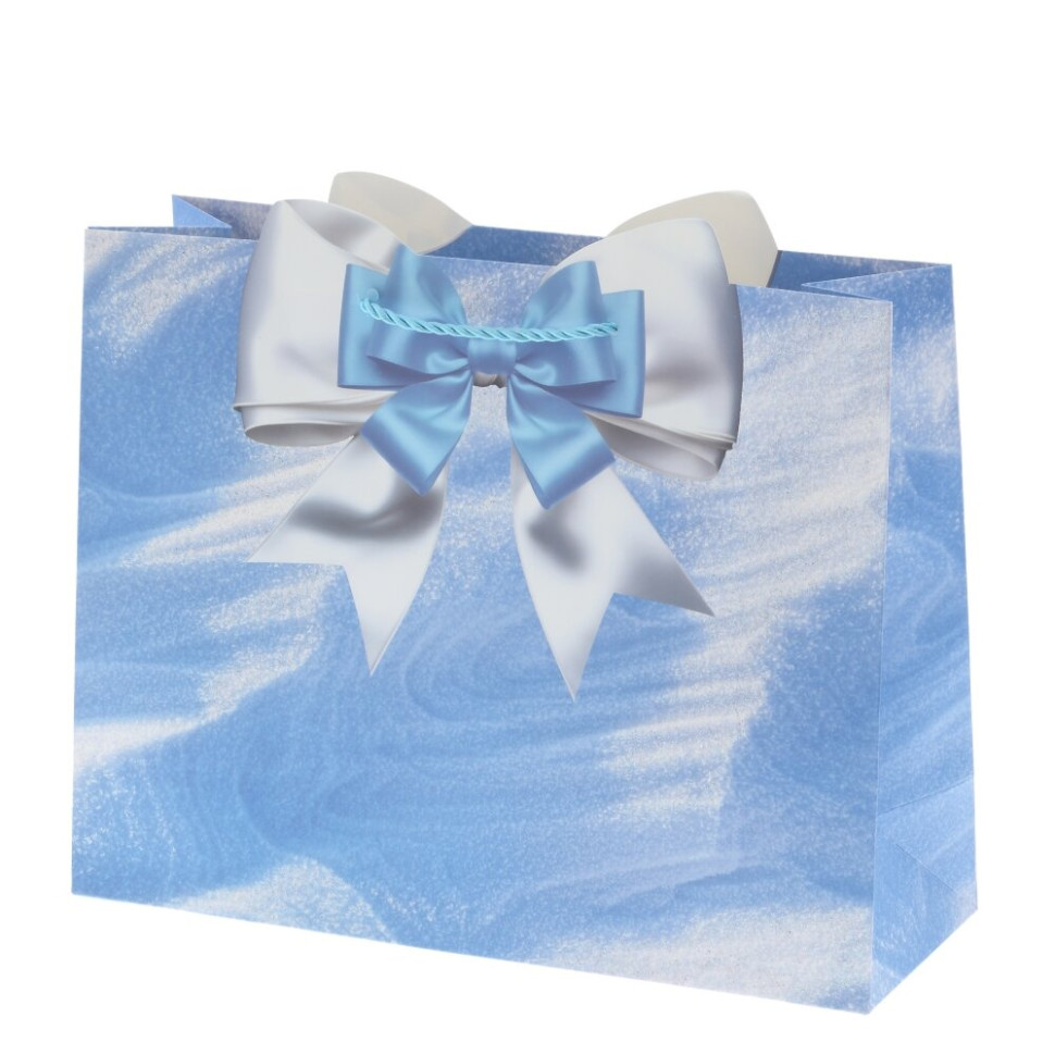 Пакет подарочный M (бумага 210г/м2, блок микс 12шт), L32 W10 H27 см, 4в.