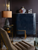 Лампа настольная серо-зеленое стекло (коричневый плафон) Лампа настольная серо-зеленое стекло (коричневый плафон)