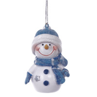 Фигурка декоративная подвесная "Снеговик", L4 W2,5 H6 см, 2в.