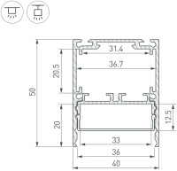 Профиль для светодиодной ленты SL-LINE 044670 Arlight