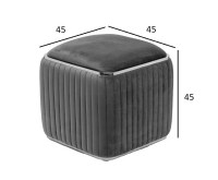 Пуф Glarus велюровый серый Пуф Glarus велюровый серый