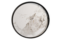 Стол журнальный белый керамогранит/черный хром Стол журнальный белый керамогранит/черный хром