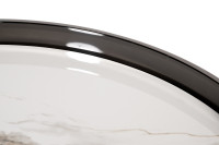 Стол журнальный белый керамогранит/черный хром Стол журнальный белый керамогранит/черный хром