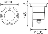 Встраиваемый светильник уличный 73202A SS Oasis Light Встраиваемый светильник уличный 73202A SS Oasis Light