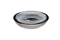 Мыльница стеклянная дымчатая