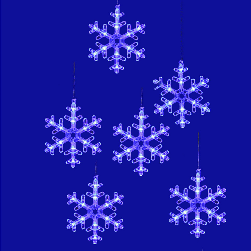 Гирлянда ULD-E1503-072/DTA BLUE IP20 SNOWFLAKES-3 Uniel