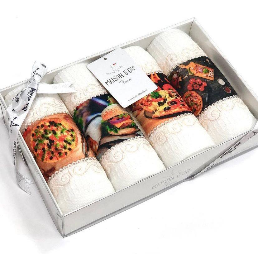 Набор салфеток 30х50см.4шт."Pizza Dor" кремовый