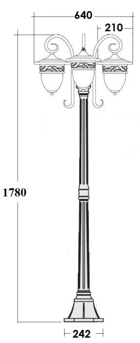 Наземный фонарь KRAKOV 1 L 87208LB/18L Gb Oasis Light