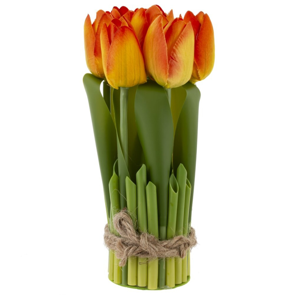 Цветочная композиция "Тюльпан", L8,5 W8,5 H18 см