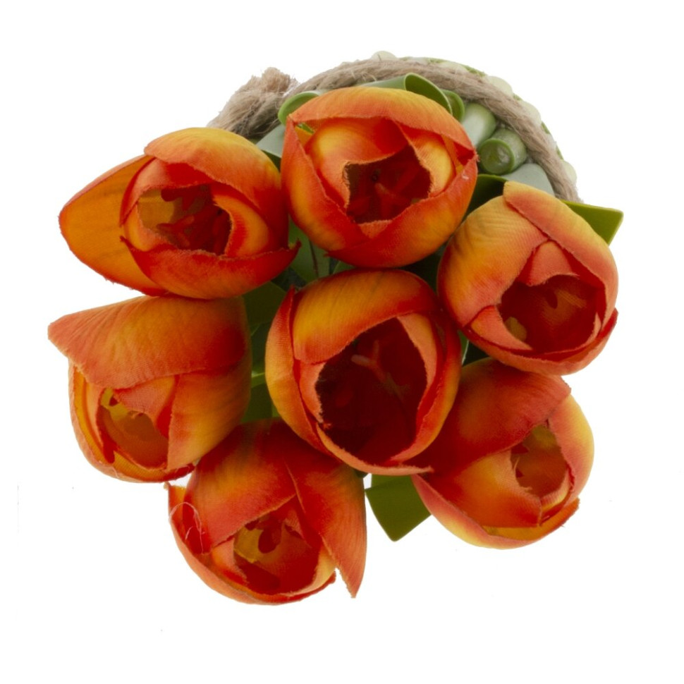 Цветочная композиция "Тюльпан", L8,5 W8,5 H18 см