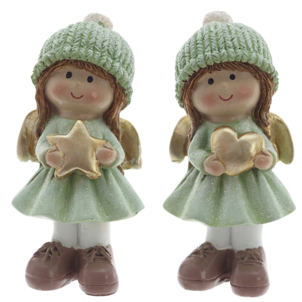 Фигурка декоративная "Ангел", L4,5 W4,5 H9,5 см, 2в.