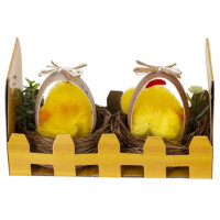 Набор из 2-х изделий декоративных "Гнездо пасхальное" (5,5*5), L11 W6 H6 см