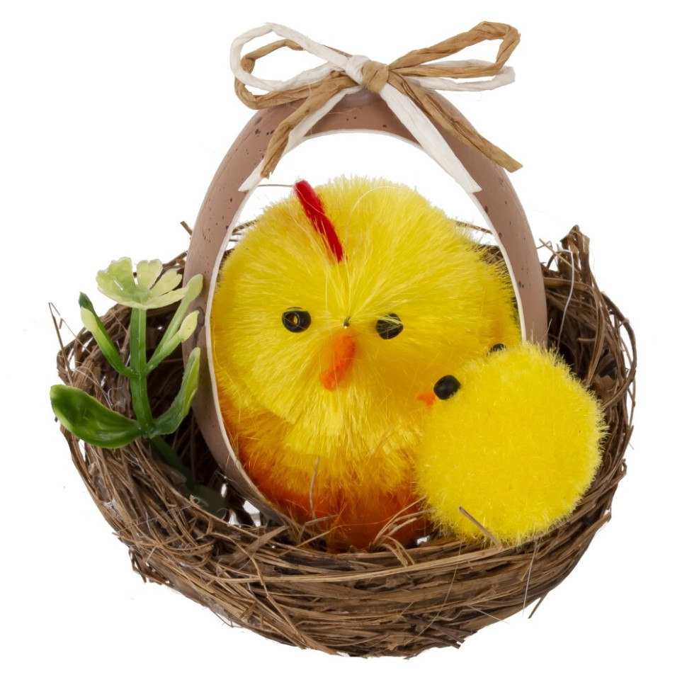 Набор из 2-х изделий декоративных "Гнездо пасхальное" (5,5*5), L11 W6 H6 см