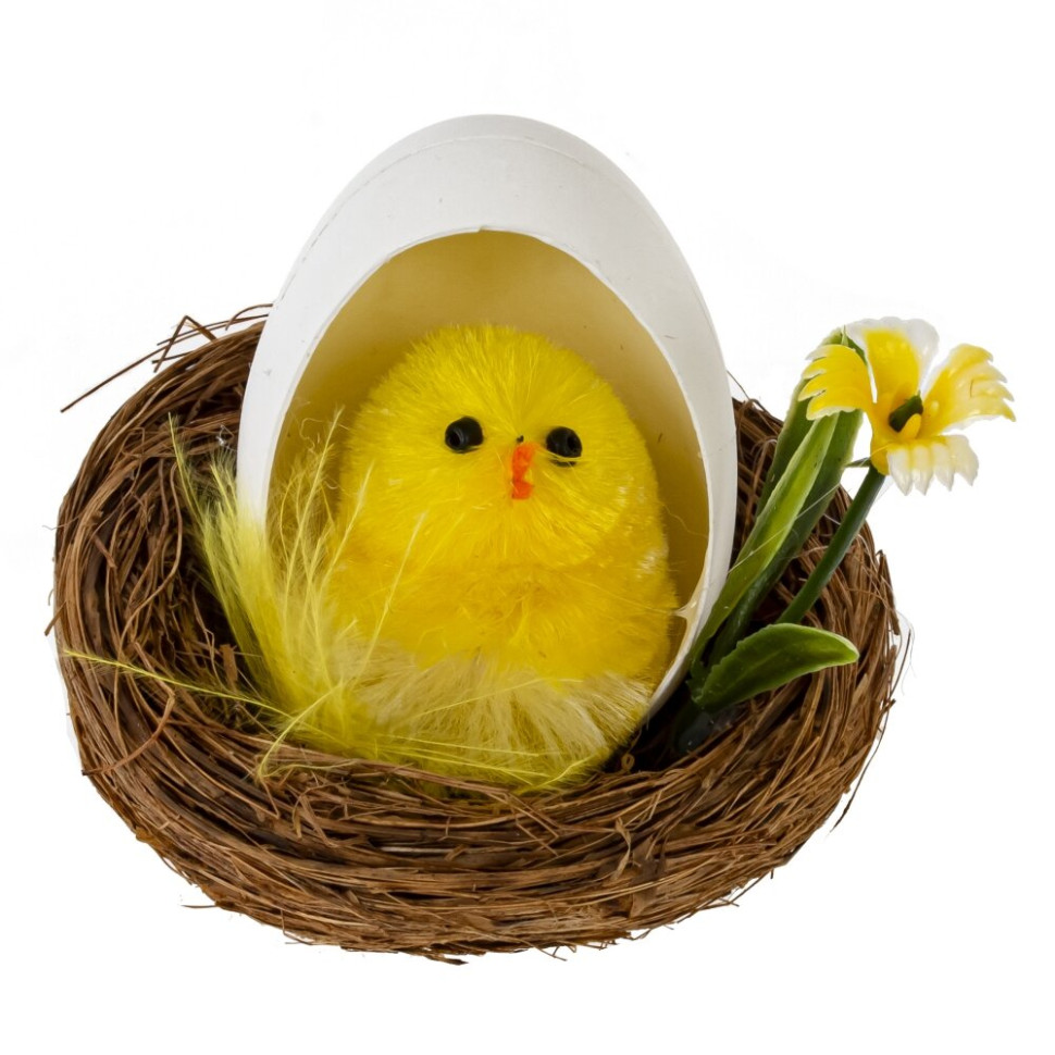 Набор из 2-х изделий декоративных "Гнездо пасхальное" (5,5*5), L11 W6 H6 см