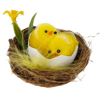Набор из 2-х изделий декоративных "Гнездо пасхальное" (5,5*5), L11 W6 H6 см