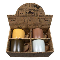 Набор кружек 255мл.4шт."Just Coffee"