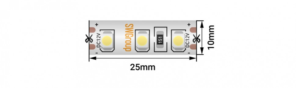 Светодиодная лента SWG3120 SWG3120-12-9.6-NW-66-M SWG