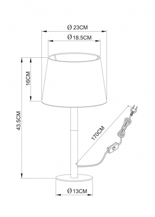 Интерьерная настольная лампа Connor A2102LT-1WH Arte Lamp