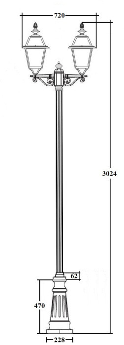 Наземный фонарь FARO-FROST L 91110fLA B2 Bl Oasis Light