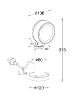 Грунтовый светильник HAMBURG W1093 Gr Oasis Light Грунтовый светильник HAMBURG W1093 Gr Oasis Light