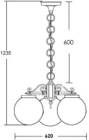 Уличный светильник подвесной GLOBO S 88270S/3 Bl Oasis Light
