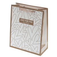 Пакет подарочный M (бумага 230г/м2, блок микс 12шт), L26 W10 H32 см, 4в.