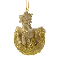 Фигурка декоративная подвесная"Лошадка", L5 W3 H7,5 см, 2в.