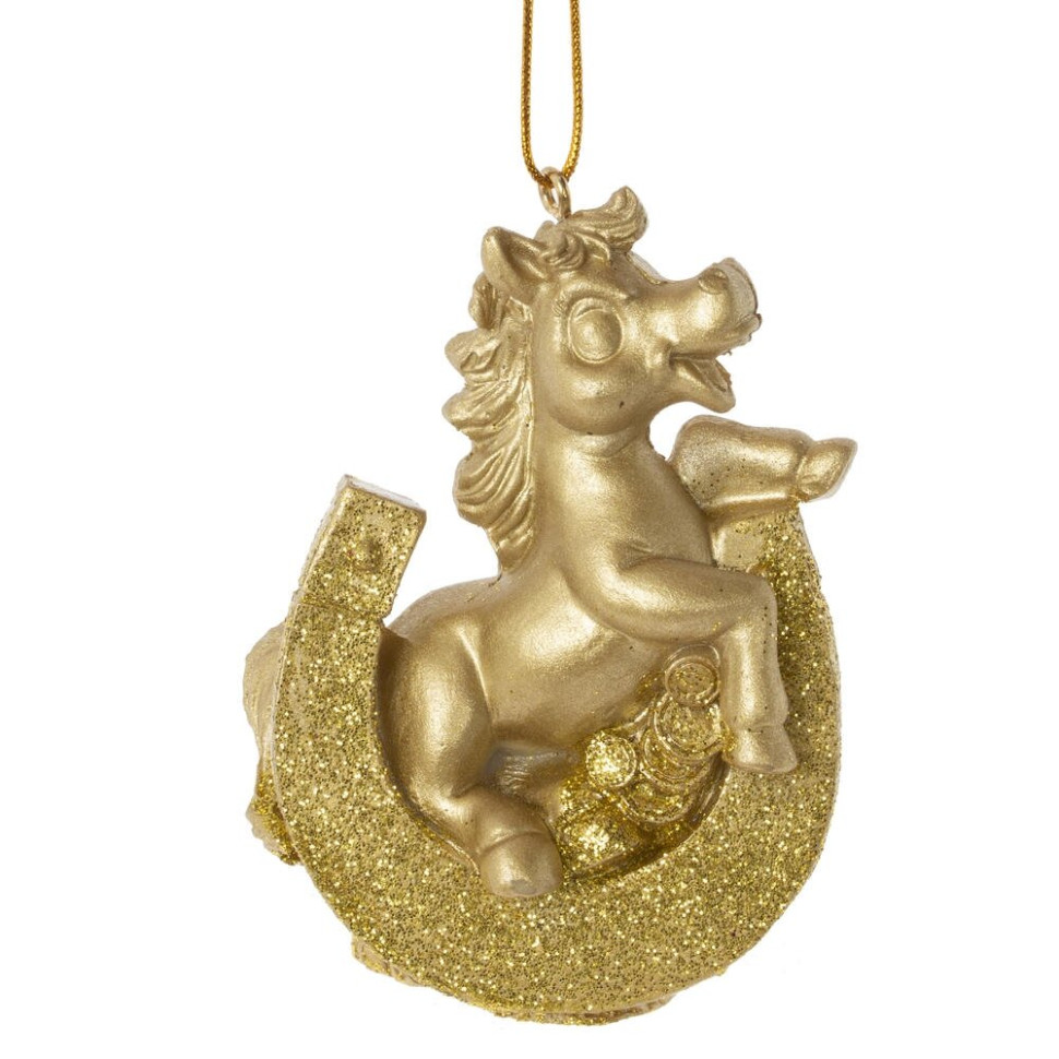 Фигурка декоративная подвесная"Лошадка", L5 W3 H7,5 см, 2в.