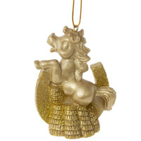 Фигурка декоративная подвесная"Лошадка", L5 W3 H7,5 см, 2в.