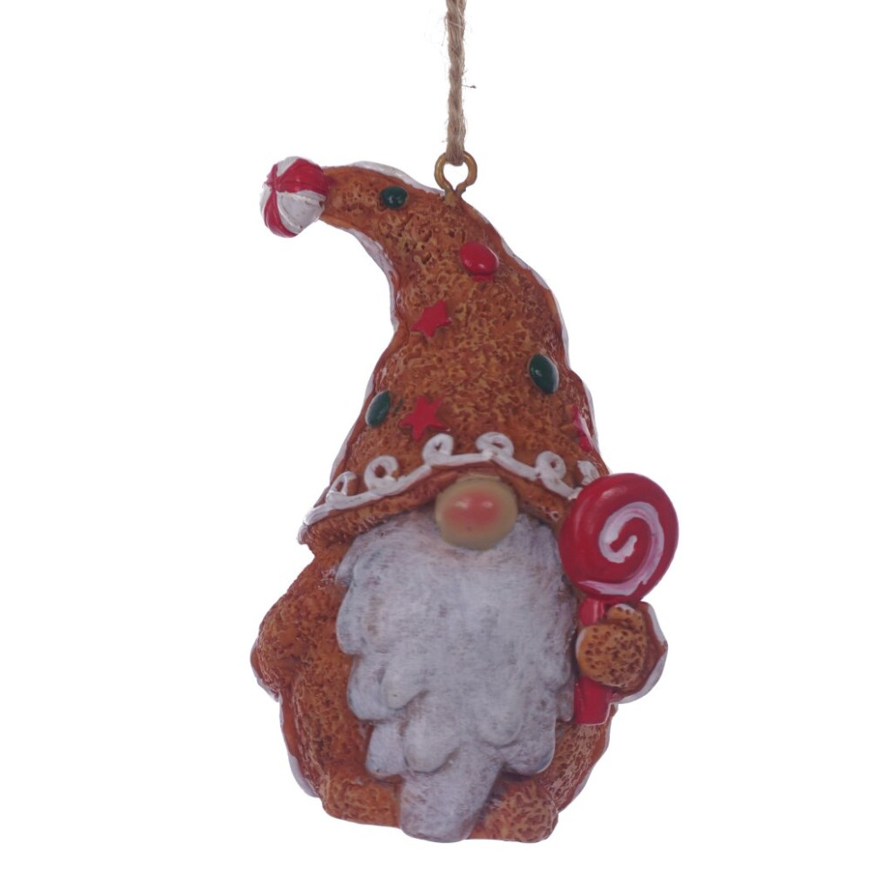 Фигурка декоративная подвесная "Гном",  L5 W3,5 H7 см, 2в.