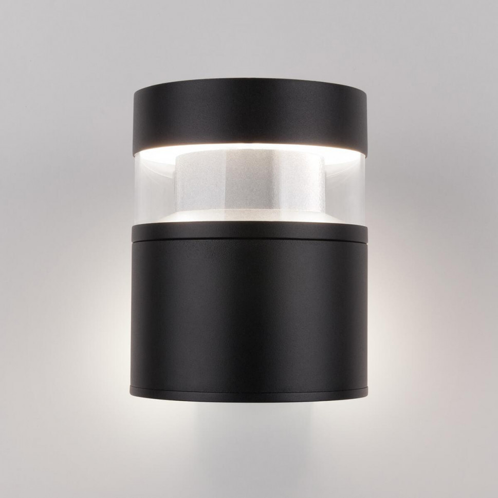Уличный настенный светодиодный светильник Elektrostandard 1530 Techno Led чёрный a052244