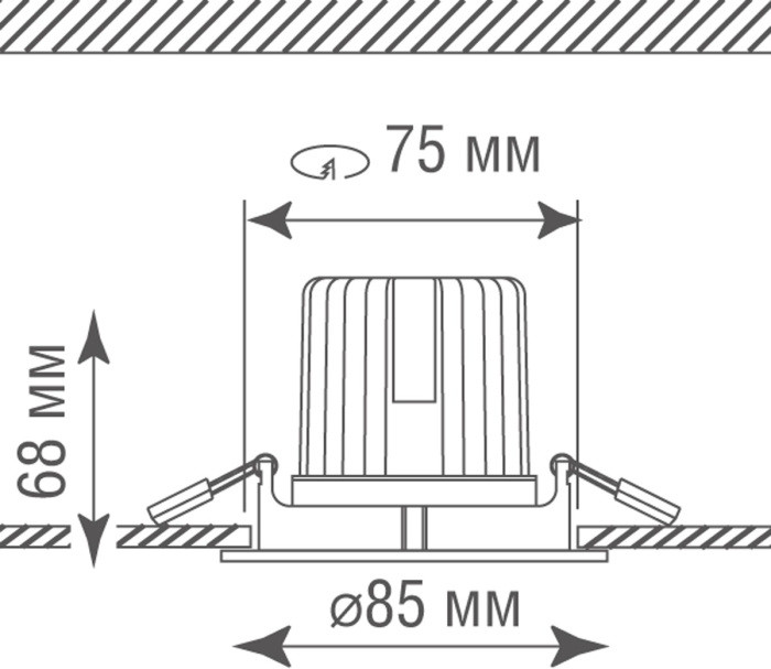 Точечный светильник Basis DL18894R7W1 Donolux