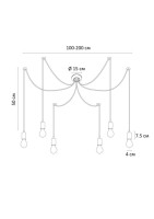 Подвесная люстра Bender A4322SP-6BK Arte Lamp