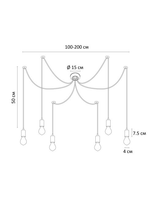 Подвесная люстра Bender A4322SP-6BK Arte Lamp