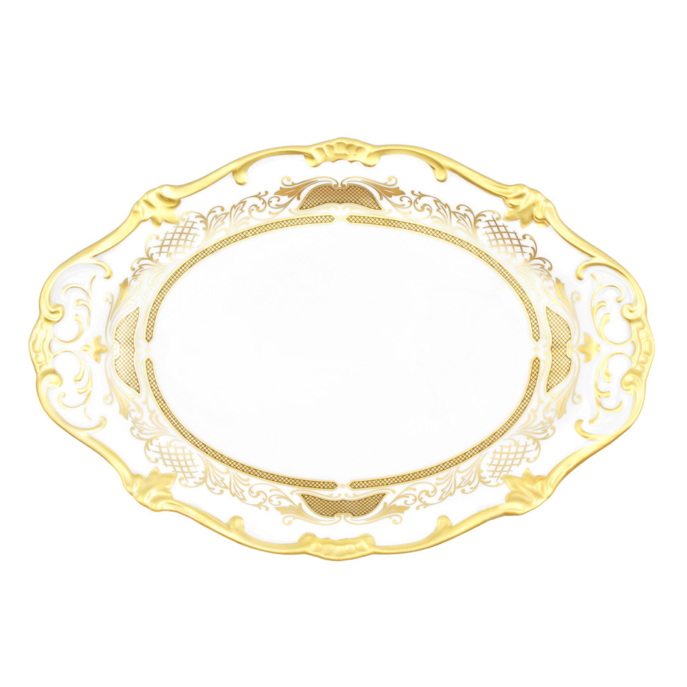 Блюдо овальное 24см."Симфония золотая"