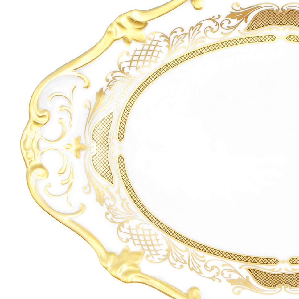 Блюдо овальное 24см."Симфония золотая"